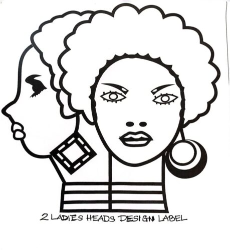 2 LADIES HEADS DESIGN LABEL