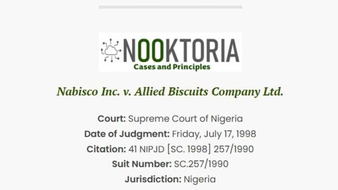 Nabisco Inc. v. Allied Biscuits Company Ltd.