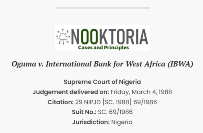 Oguma v. International Bank for West Africa